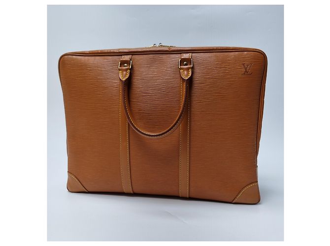 Louis Vuitton Borsa Documenti Epi in Camel per Uomo e Donna (Valigetta di classe superiore, buon stato interno) Marrone - vista 9