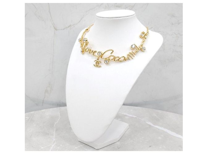 Chanel Collana Choker Crystal LOVE Argento - vista 2