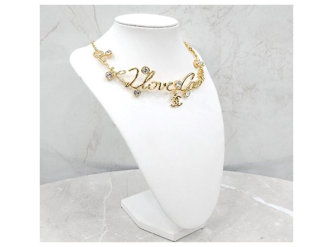 Chanel Collana Choker Crystal LOVE Argento - vista 3