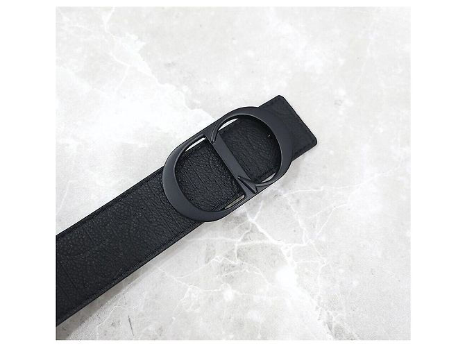 Dior New CD Buckle Leather Oblique Reversible Belt - view 4