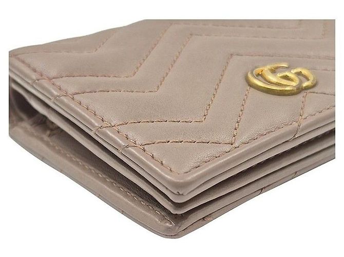 Gucci Mini billetera Marmont Matelassé Castaño - vista 7
