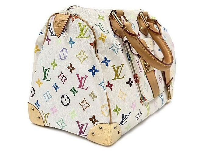 Louis Vuitton White Multi Speedy Multicolore - vista 3