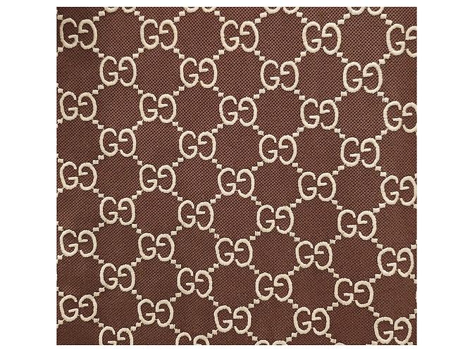Gucci Braunes Stretch-Baumwoll-Polo gg GG - Ansicht 4