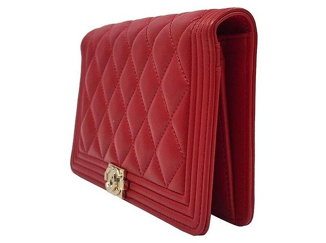 Chanel Portefeuille Boy en agneau - vue 2