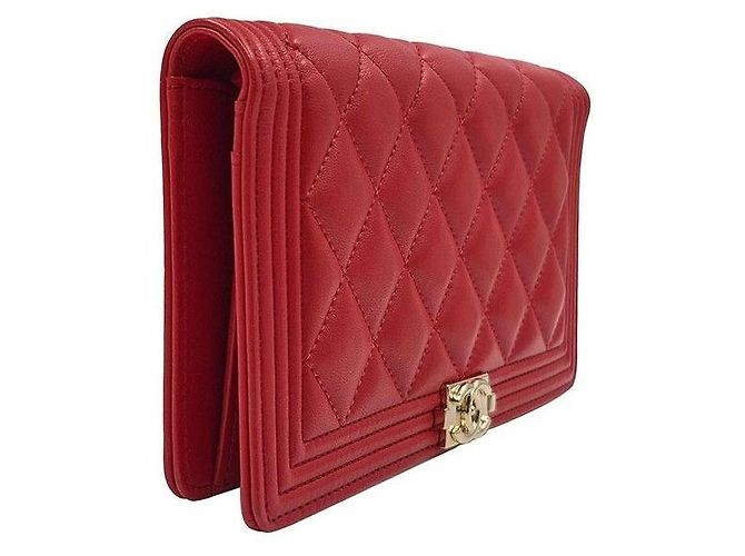 Chanel Portefeuille Boy en agneau - vue 3