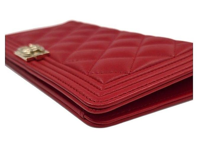 Chanel Portefeuille Boy en agneau - vue 7
