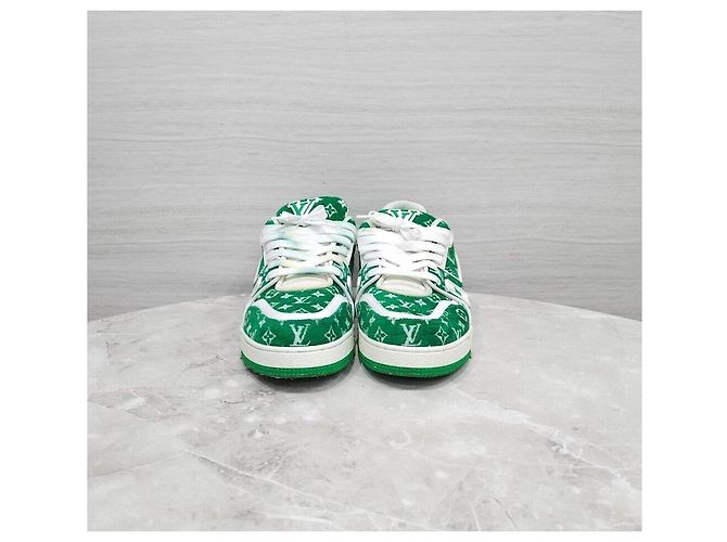 Louis Vuitton Sneakers Velvet Green Verde - vista 2
