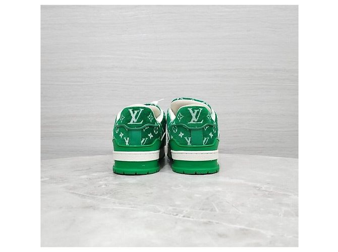 Louis Vuitton Sneakers Velvet Green Verde - vista 4