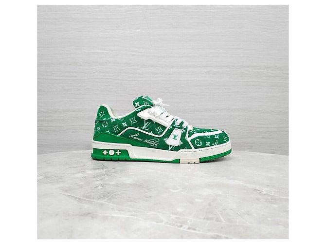 Louis Vuitton Sneakers Velvet Green Verde - vista 5