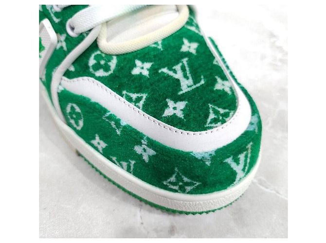 Louis Vuitton Sneakers Velvet Green Verde - vista 6