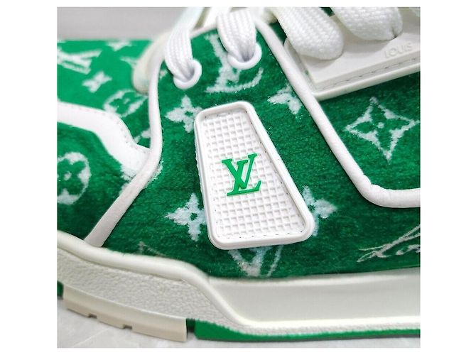 Louis Vuitton Sneakers Velvet Green Verde - vista 7