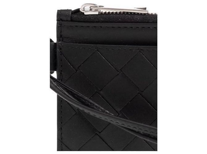 Bottega Veneta Tarjetero con correa de cremallera Intrecciato Negro - vista 6