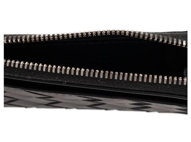 Bottega Veneta Tarjetero con correa de cremallera Intrecciato Negro - vista 7