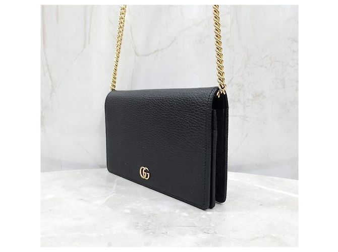Gucci Mini borsa a catena in pelle GG Marmont Nero - vista 2