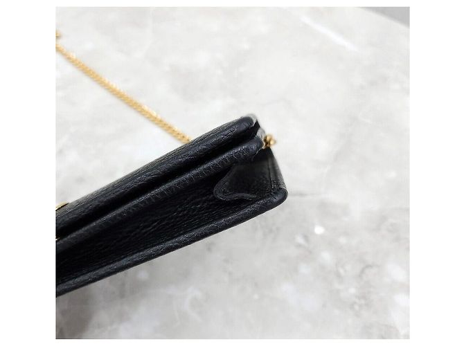 Gucci Mini borsa a catena in pelle GG Marmont Nero - vista 4