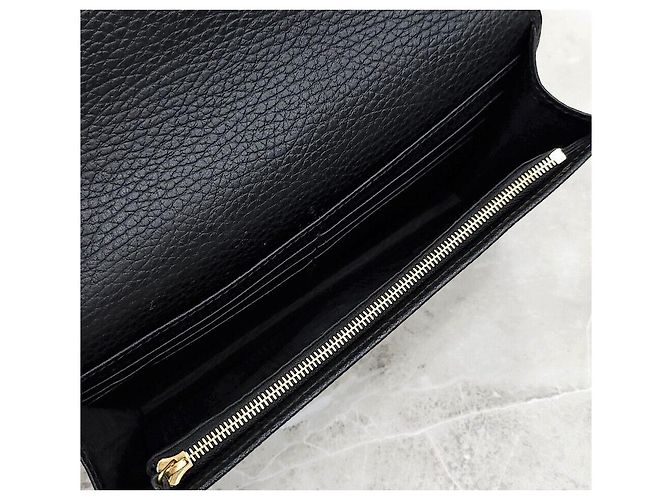 Gucci Mini borsa a catena in pelle GG Marmont Nero - vista 6