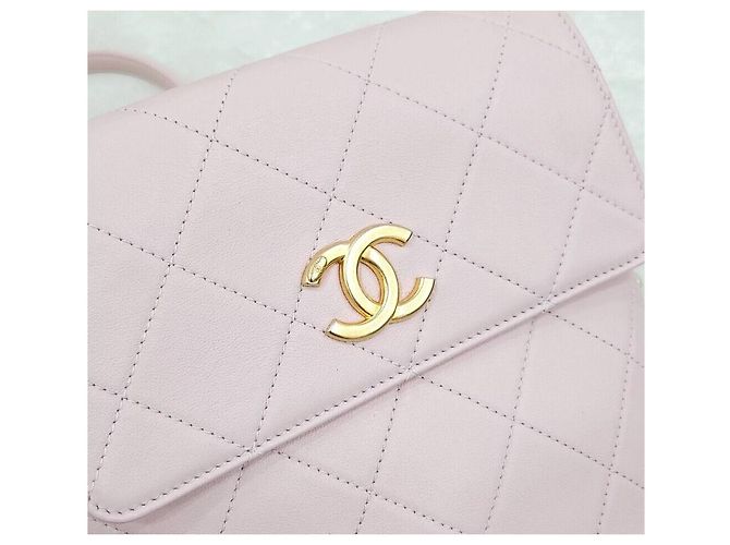 Chanel Bolsa transversal CC Logo com detalhes em pérolas Branco - vista 4