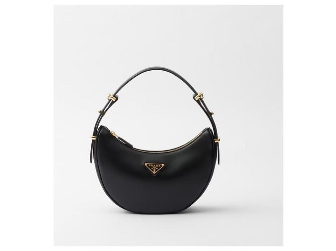 Prada Piccola borsa a tracolla in pelle Arke Nero - vista 10