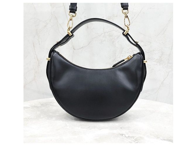 Prada Piccola borsa a tracolla in pelle Arke Nero - vista 3