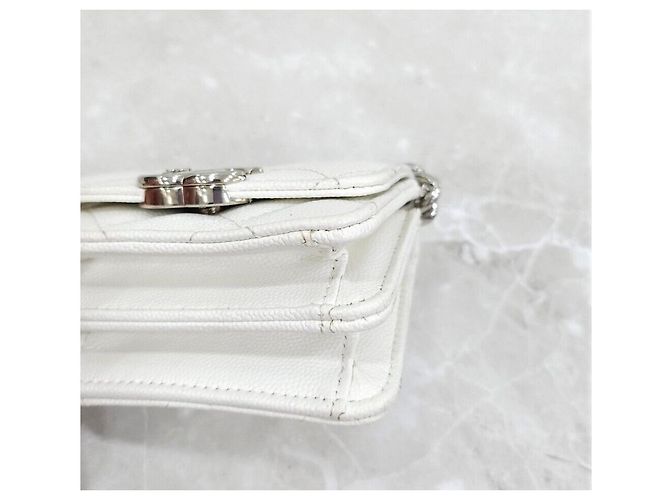 Chanel Mini borsa a catena con logo CC in caviar - vista 5