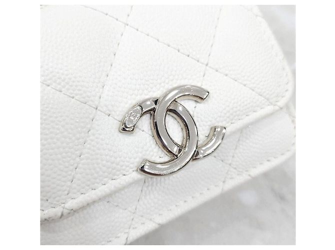 Chanel Mini borsa a catena con logo CC in caviar - vista 6