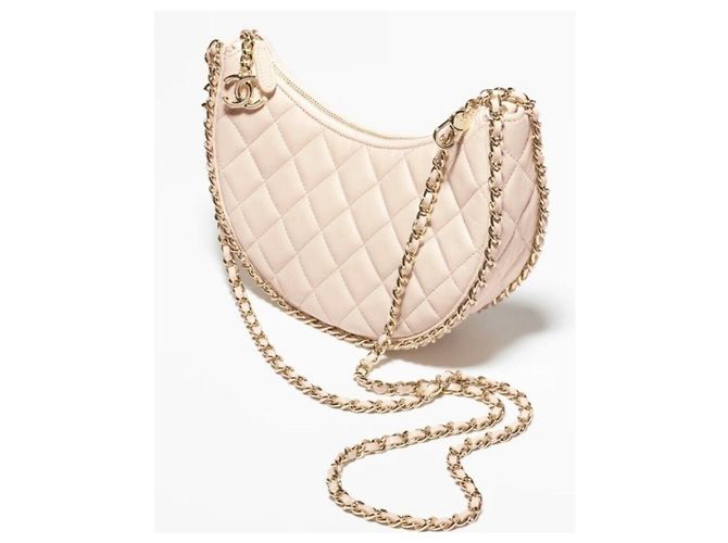 Chanel Borsa Hobo New Moon Small Ecru Champagne Gold con nuova microchip interna Bianco - vista 10