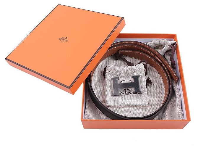 Hermès Reversible Leather Strap Belt with Buckle Black - view 11