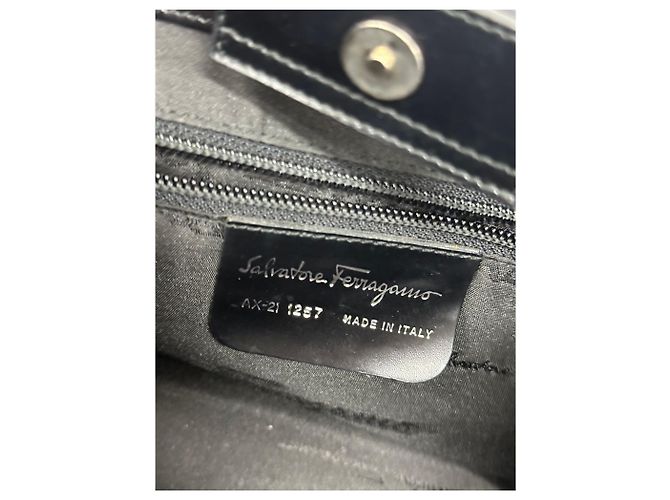 Salvatore Ferragamo Borsa a mano in pelle Gancini Argento - vista 7