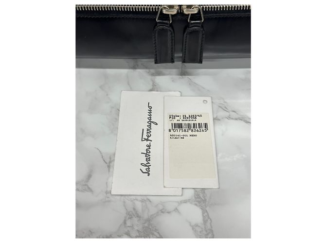 Salvatore Ferragamo Borsa a mano in pelle Gancini Argento - vista 9