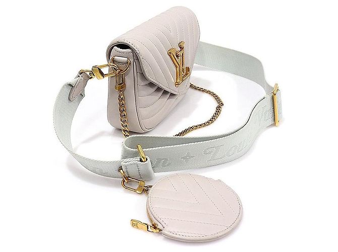 Louis Vuitton Pochette Multi New Wave in pelle di vitello grigia Marrone - vista 3