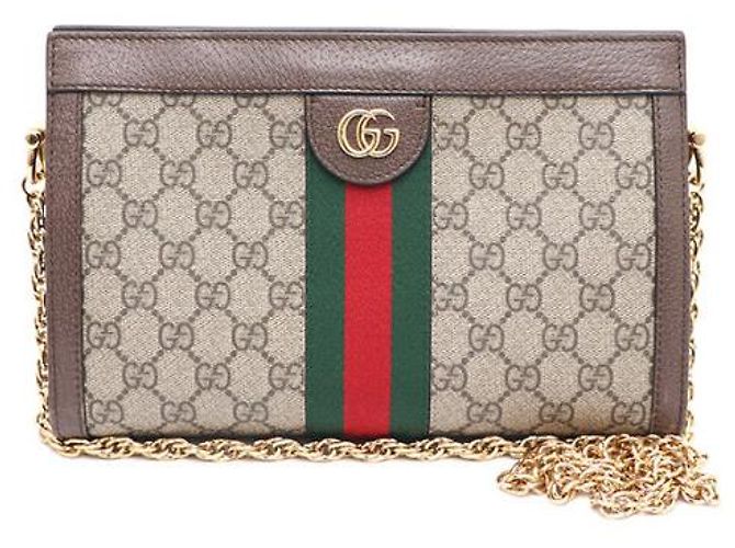 Gucci Borsa a tracolla e crossbody Ophidia GG Canvas Marrone - vista 10