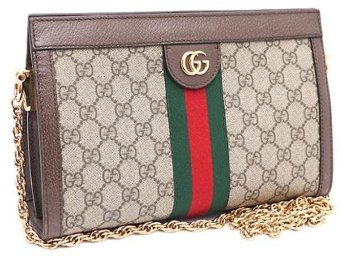 Gucci Borsa a tracolla e crossbody Ophidia GG Canvas Marrone - vista 11