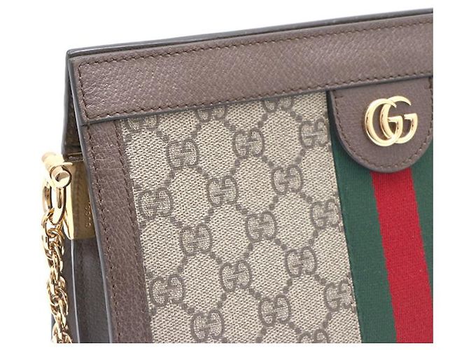Gucci Borsa a tracolla e crossbody Ophidia GG Canvas Marrone - vista 13