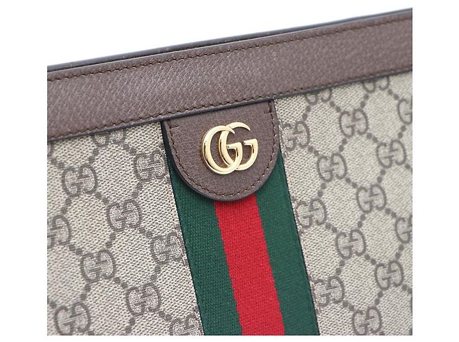 Gucci Borsa a tracolla e crossbody Ophidia GG Canvas Marrone - vista 14