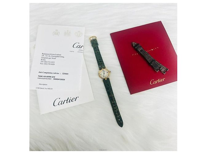 Cartier Round Must Watch Golden - Ansicht 8