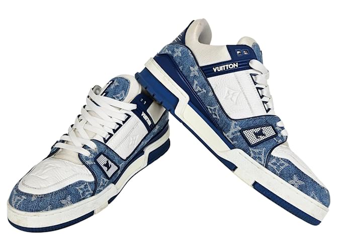 Louis Vuitton Sneakers LV Monogram Denim Blue - vista 3