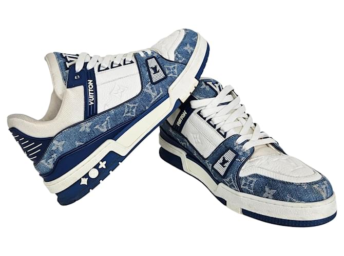 Louis Vuitton Sneakers LV Monogram Denim Blue - vista 4