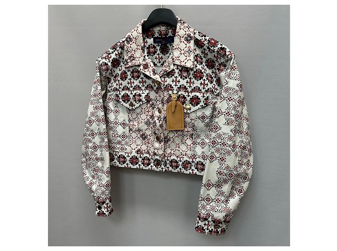 Louis Vuitton Kurze Jacke mit Monogramm-Blumenmuster Mehrfarben - Ansicht 2