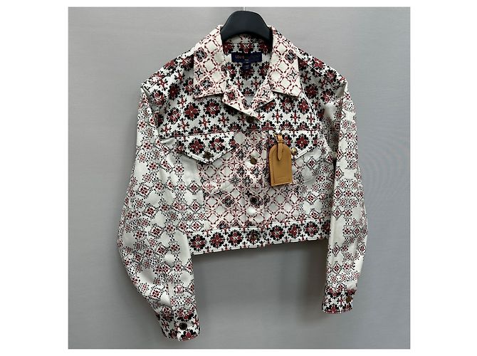 Louis Vuitton Kurze Jacke mit Monogramm-Blumenmuster Mehrfarben - Ansicht 3