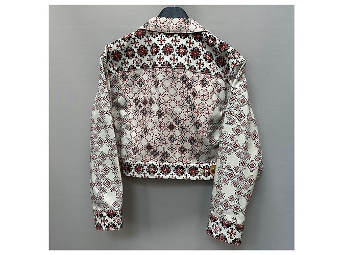 Louis Vuitton Kurze Jacke mit Monogramm-Blumenmuster Mehrfarben - Ansicht 5