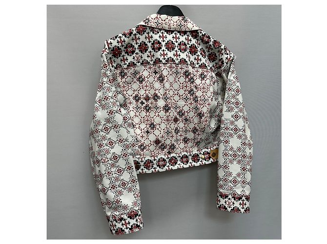 Louis Vuitton Kurze Jacke mit Monogramm-Blumenmuster Mehrfarben - Ansicht 6