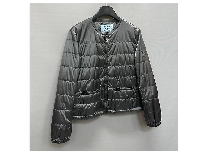 Prada Leichte Nylon-Steppjacke mit Dreieckslogo Mehrfarben - Ansicht 3