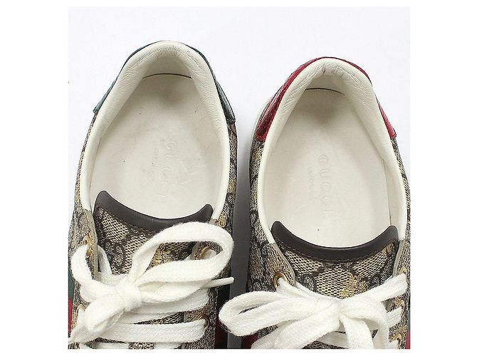 Gucci Sneakers GG Supreme Bee Ace Marrone - vista 12