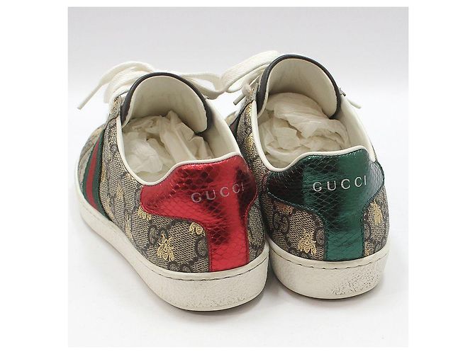 Gucci Sneakers GG Supreme Bee Ace Marrone - vista 5