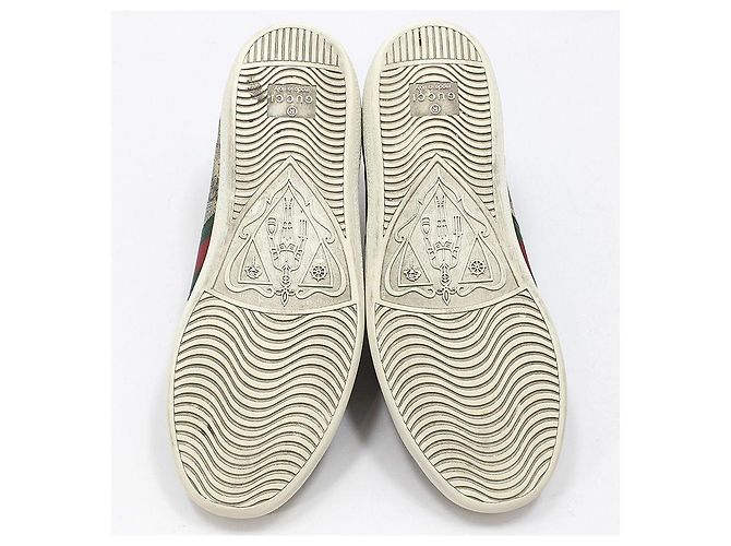 Gucci Sneakers GG Supreme Bee Ace Marrone - vista 6