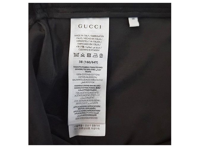 Gucci Falda de tubo en gabardina de algodón Negro - vista 7