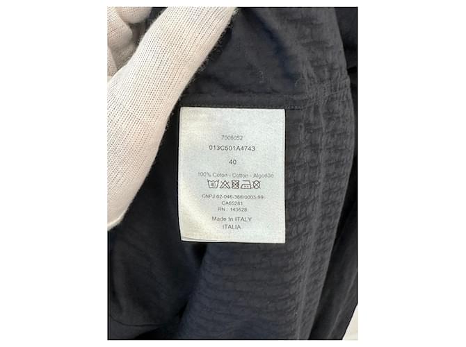 Dior Camicia in jacquard Oblique Nera Nero - vista 7
