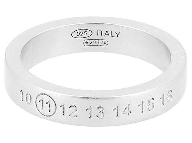 Maison Martin Margiela Engraved Numbering Logo Silver Ring Silvery - view 3