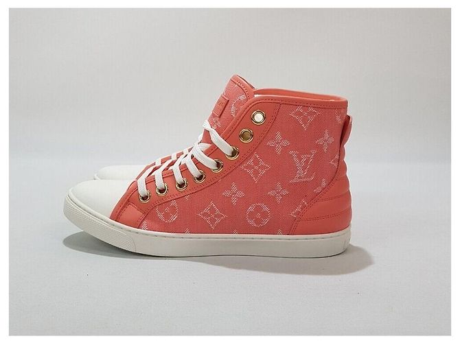 Louis Vuitton High Top in tela da donna Rosa - vista 2
