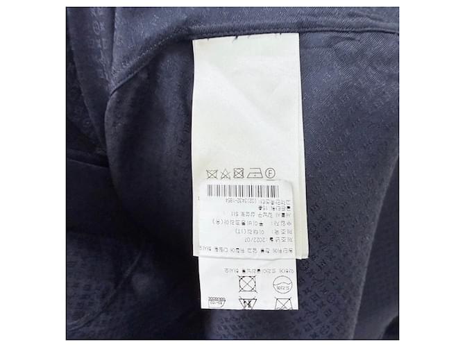Louis Vuitton Camicia in seta Monogram Blu navy scuro - vista 6